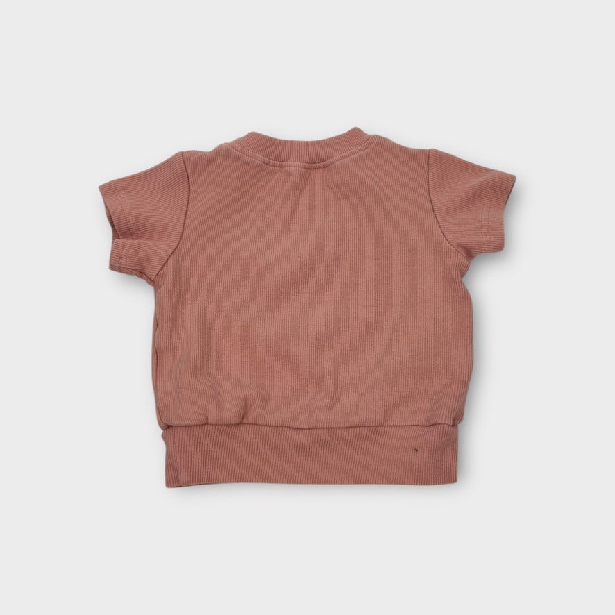 Tiny Trove Pink Ribbed Set, Size 000