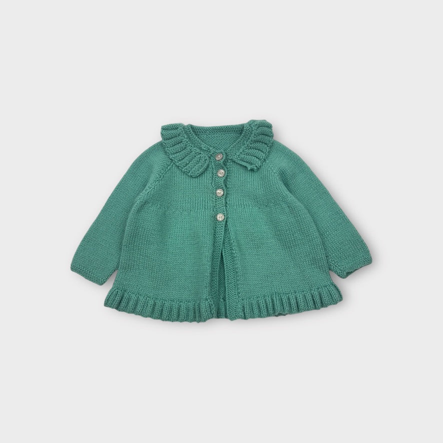 Handmade Ruffle Cardigan, Size 00