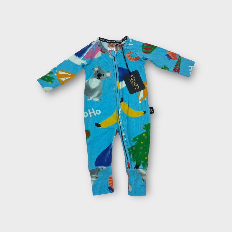 Kip and Co Australian Christmas Onesie, Size 00