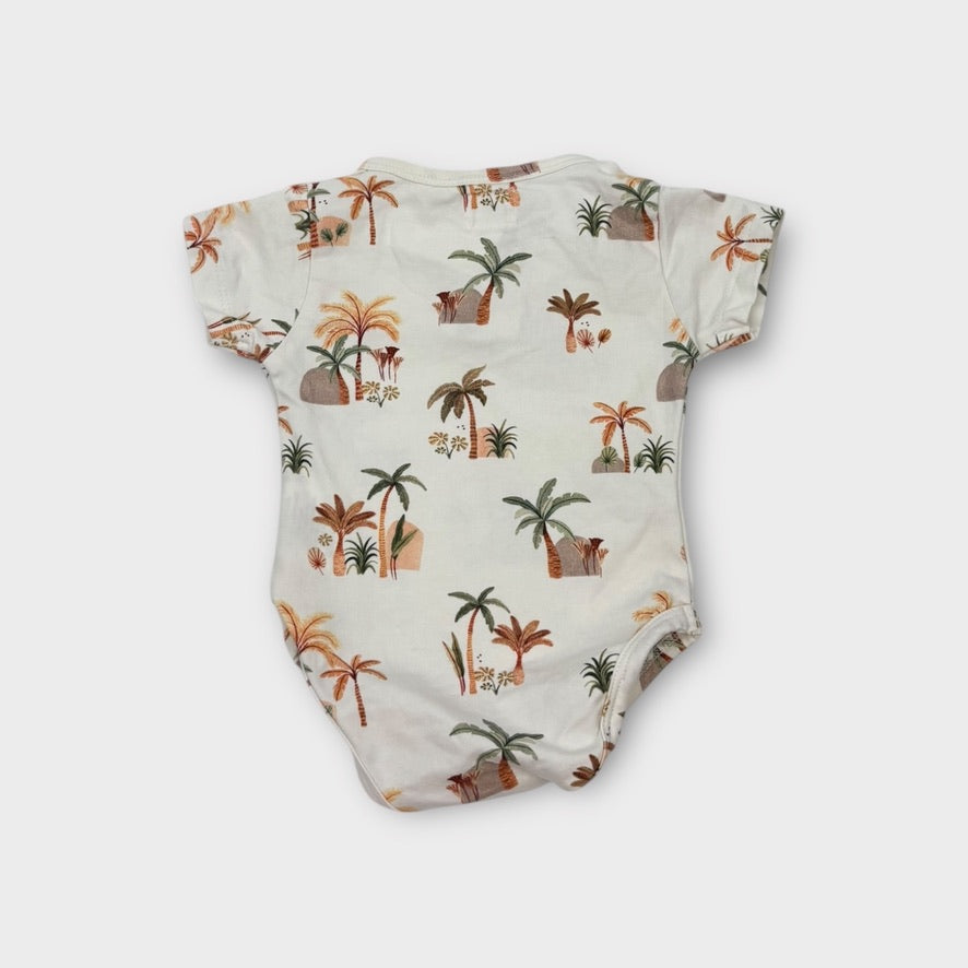 Snuggle Hunny Palm Tree Bodysuit and Beanie Set, Size 000