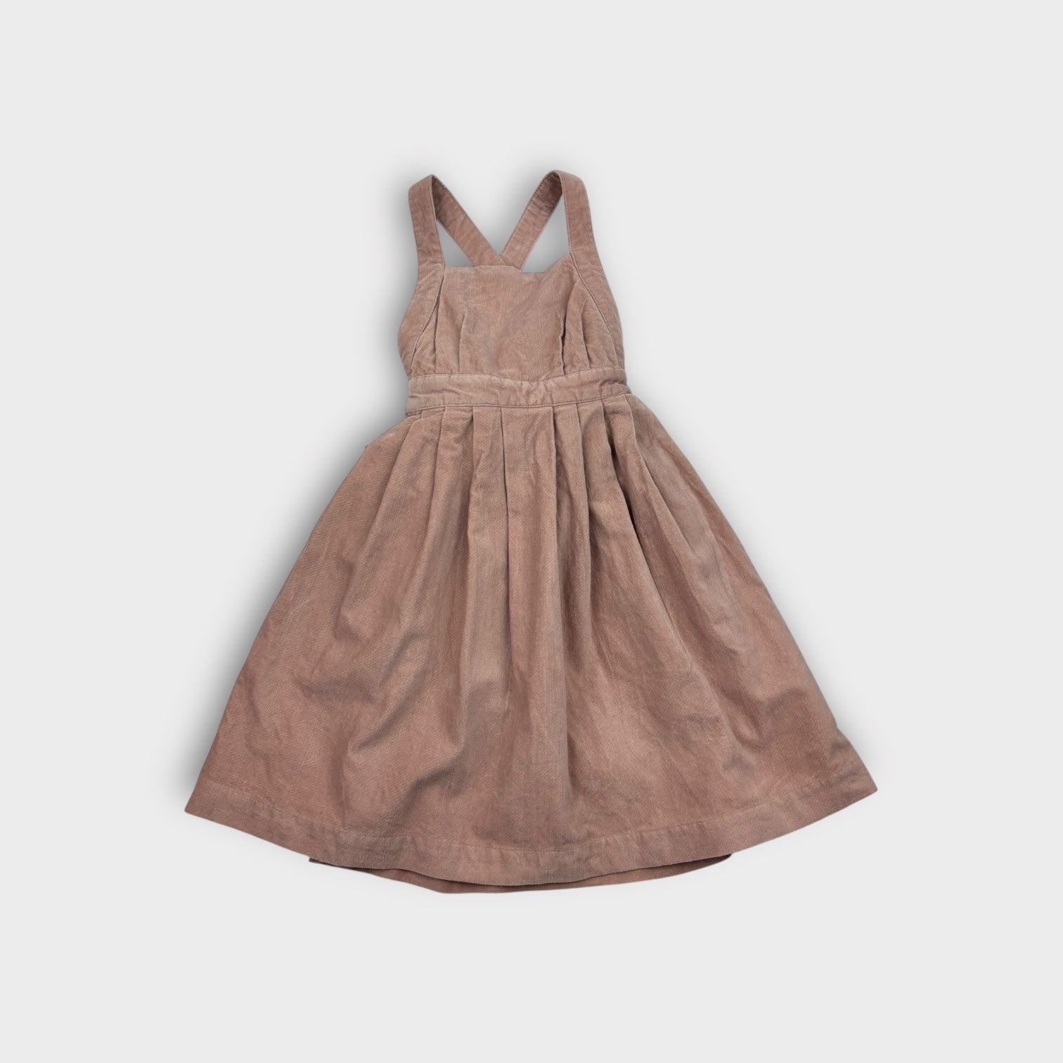 Feather/Drum Velour Pinafore Dress, Size 6