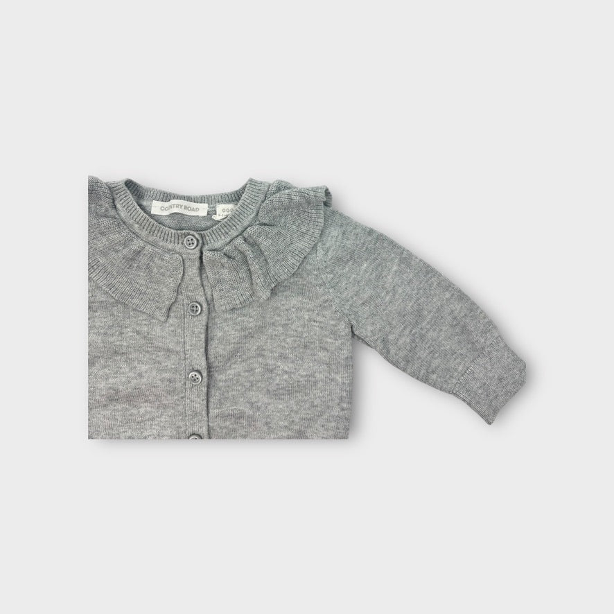 Country Road Frill Collar Cardigan, Size 000