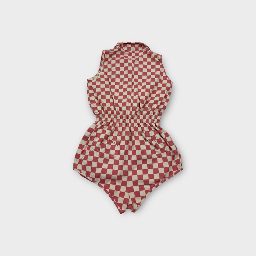 Rock Your Kid Checkerboard Playsuit, Size 12