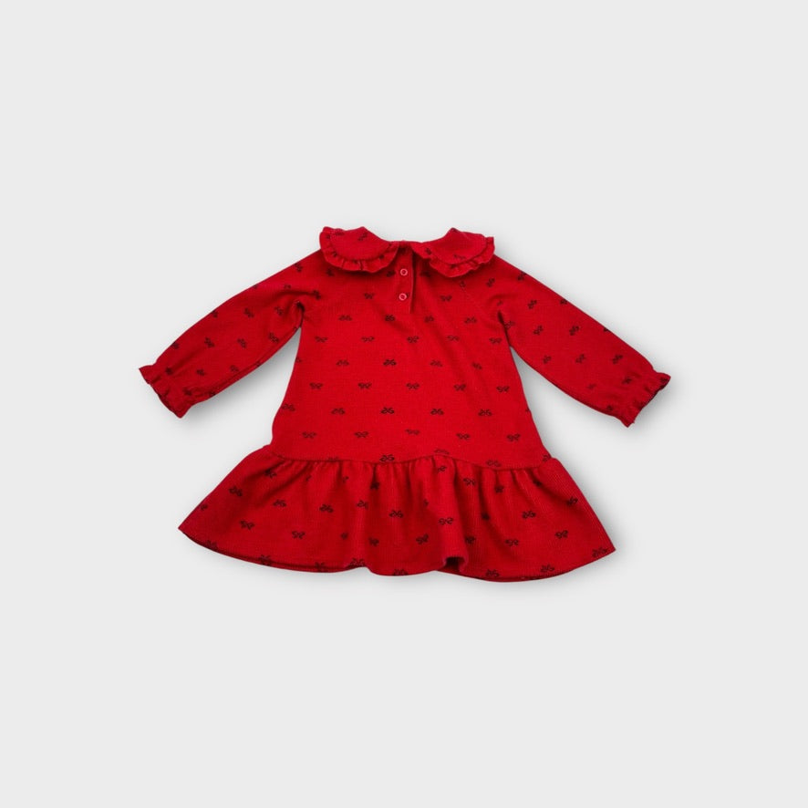 Red Oversize Collar Dress, Size 18M