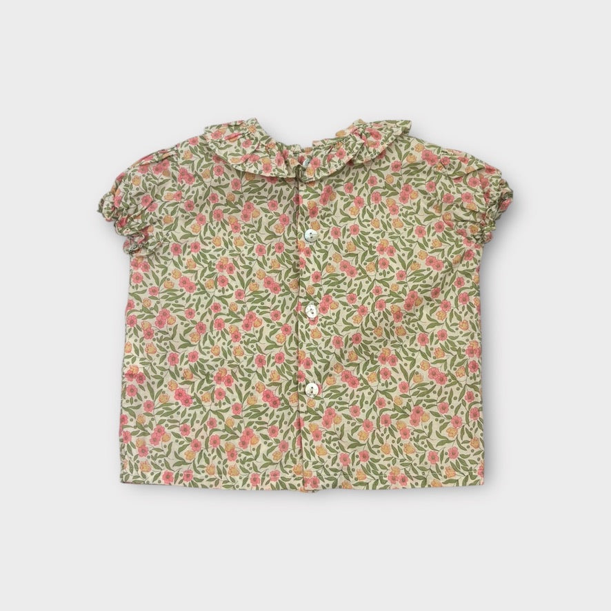 Le Petit Enfant Floral Blouse, Size 000