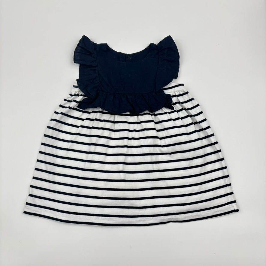 Jacadi Navy Stripe Dress, Size 1