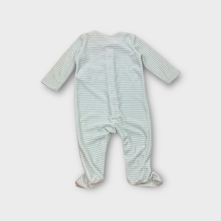 Ralph Lauren Blue Stripe Onesie, Size 00