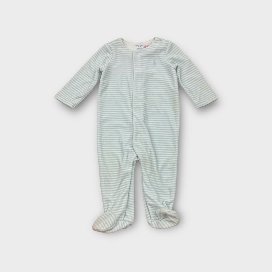 Ralph Lauren Blue Stripe Onesie, Size 00