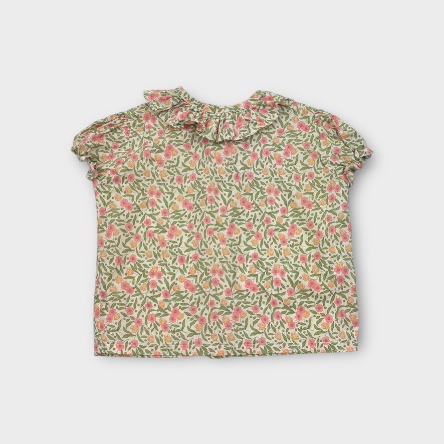 Le Petit Enfant Floral Blouse, Size 000