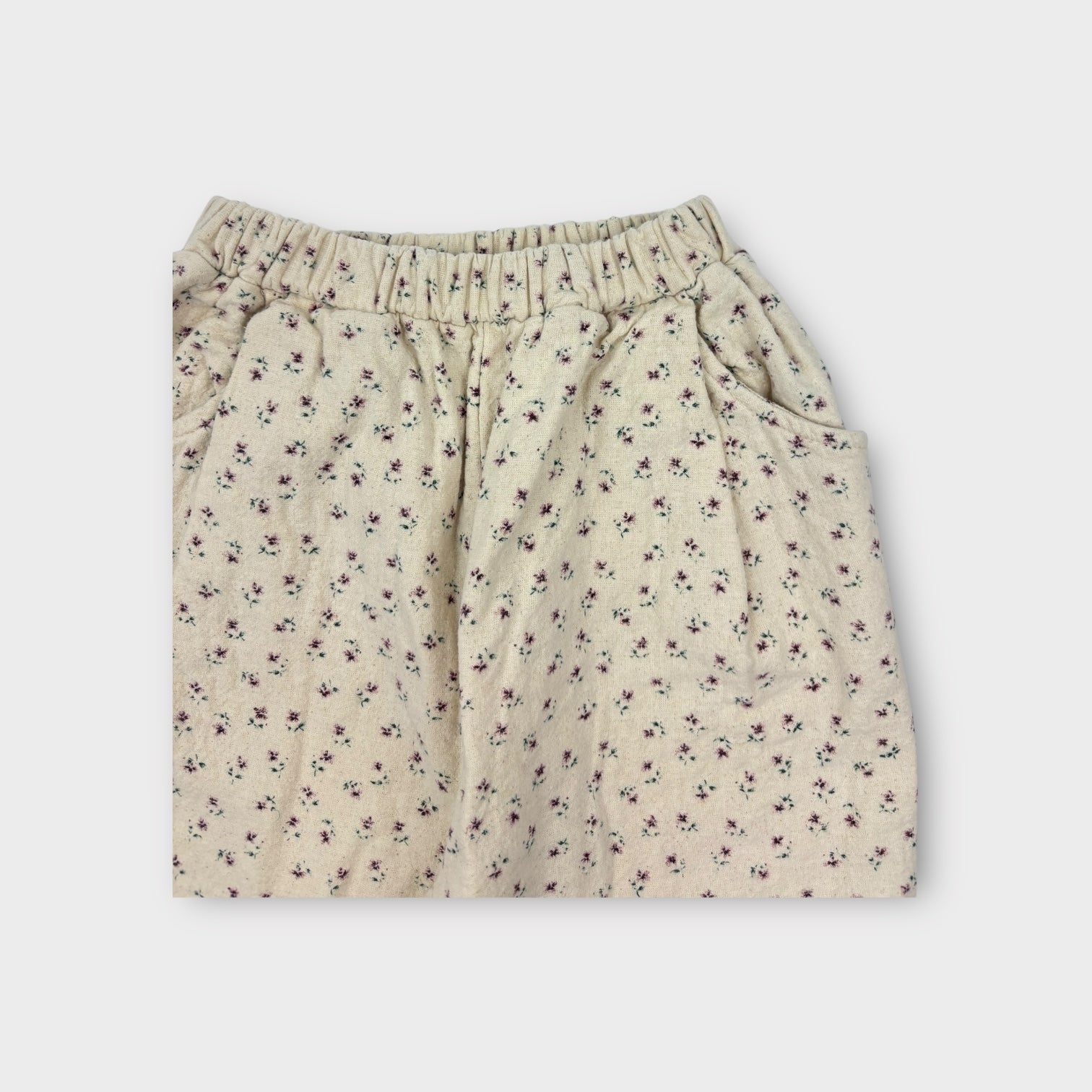 De Marvi Floral Barrel Leg Pants, Size 6-7