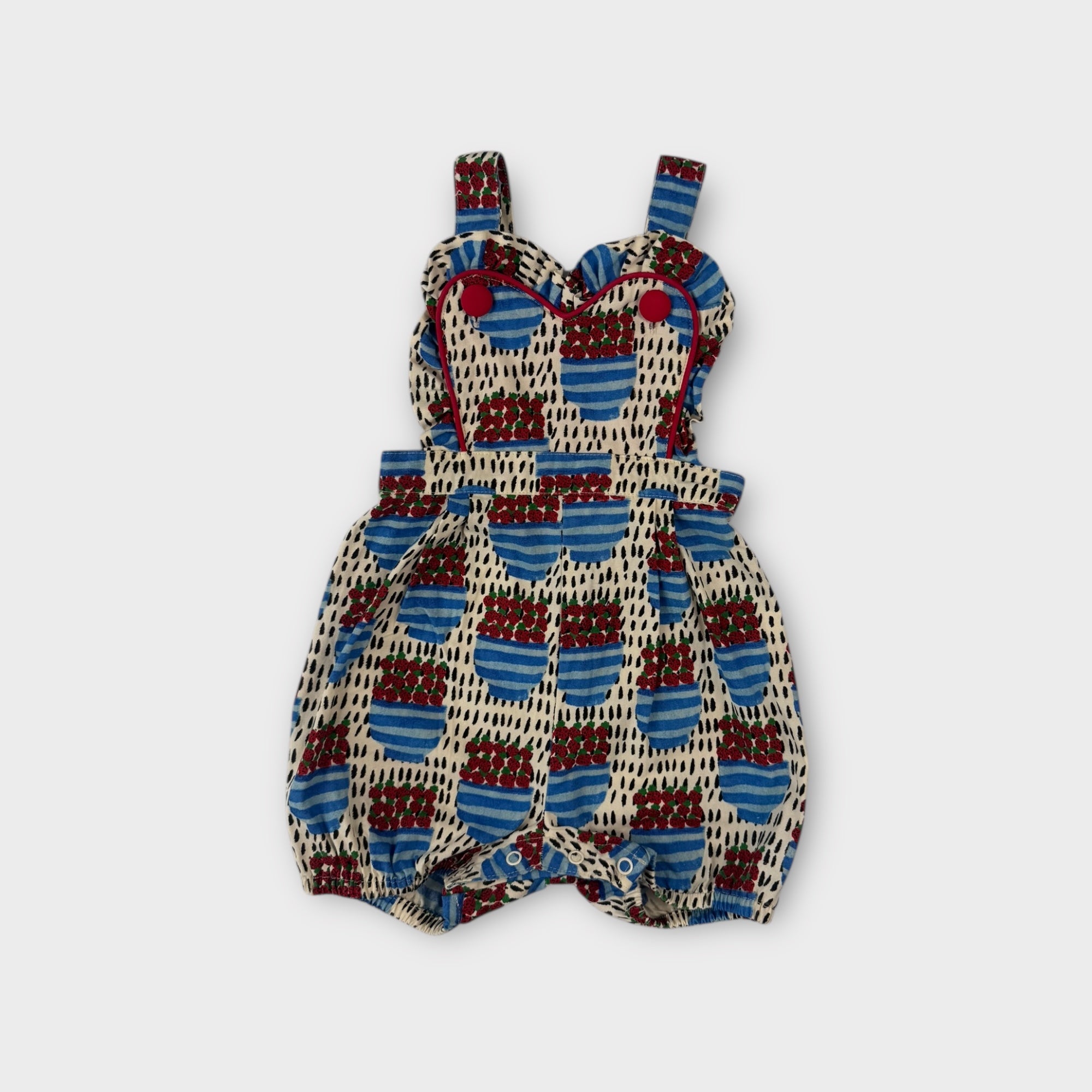 Strawberry Basket Playsuit, Size 18M