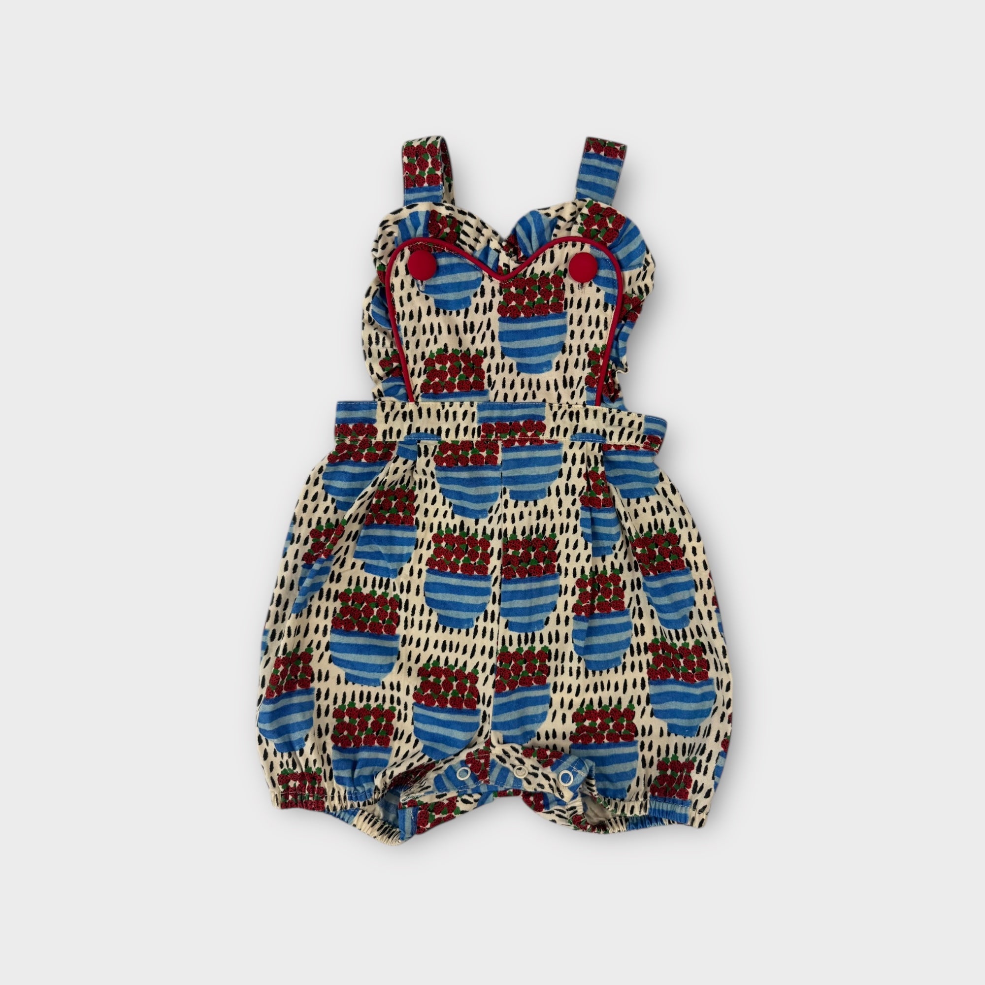 Strawberry Basket Playsuit, Size 18M