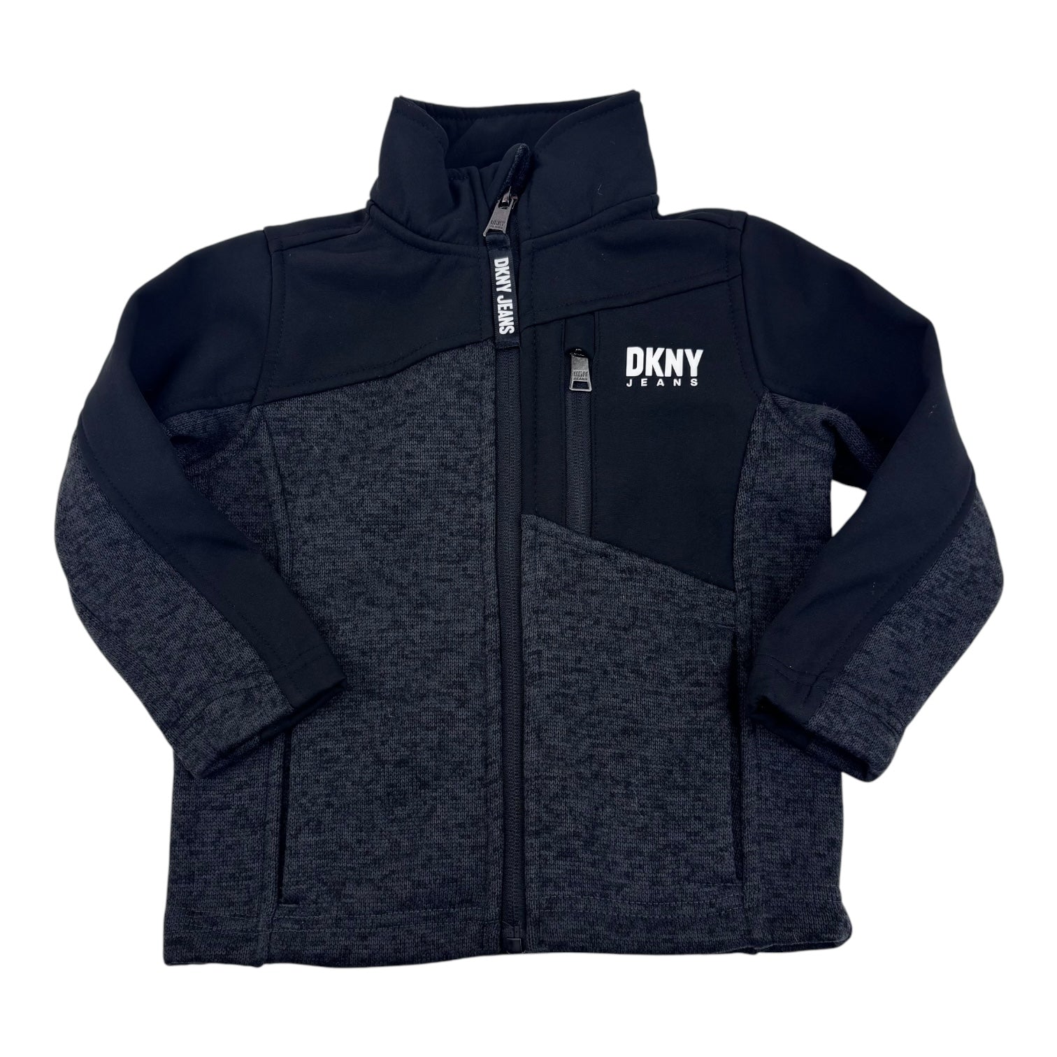 DKNY Black Zip Jacket, Size 2