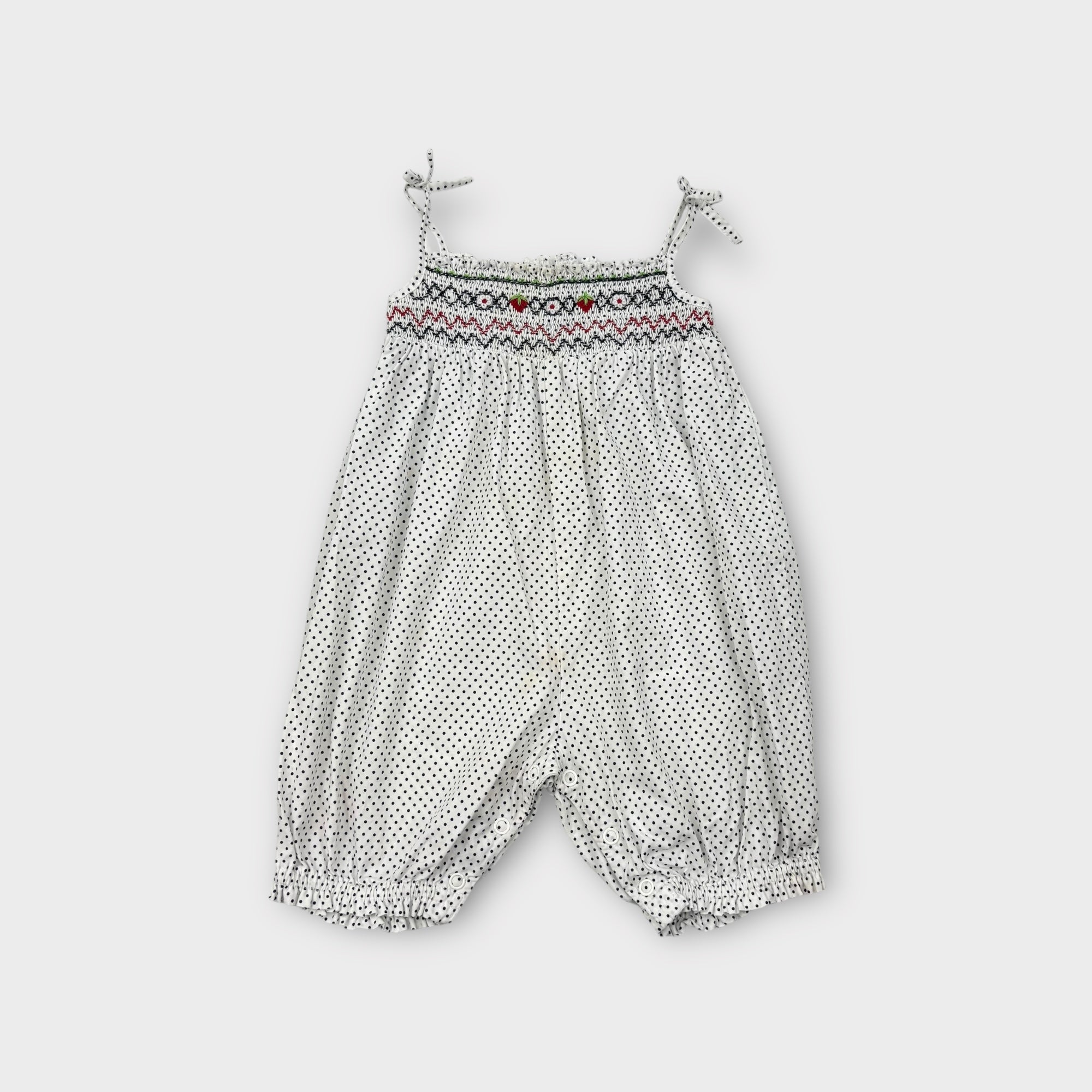 Handmade Smocked Romper, Size 1-2