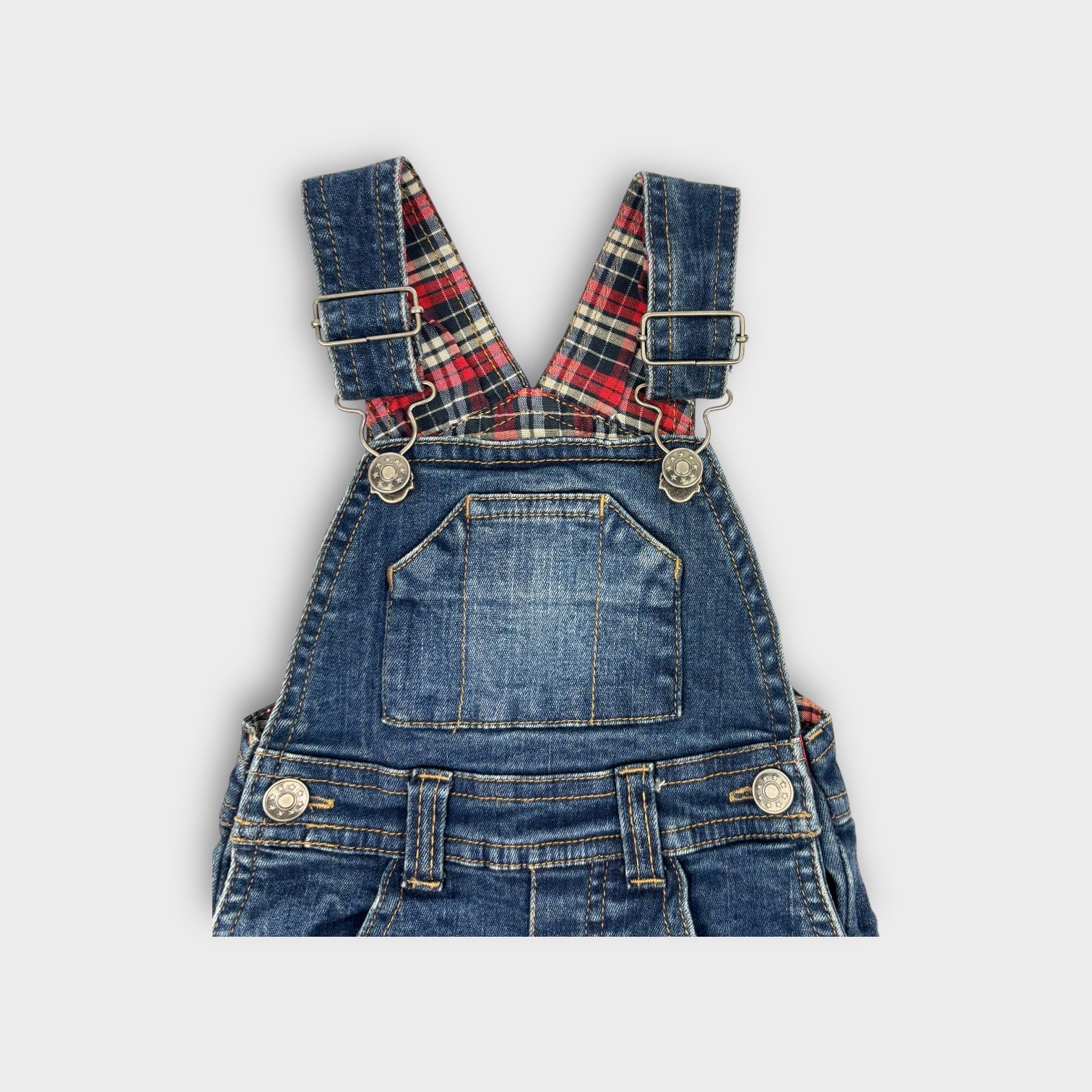 David Jones Baby Blue Denim Overalls, Size 00