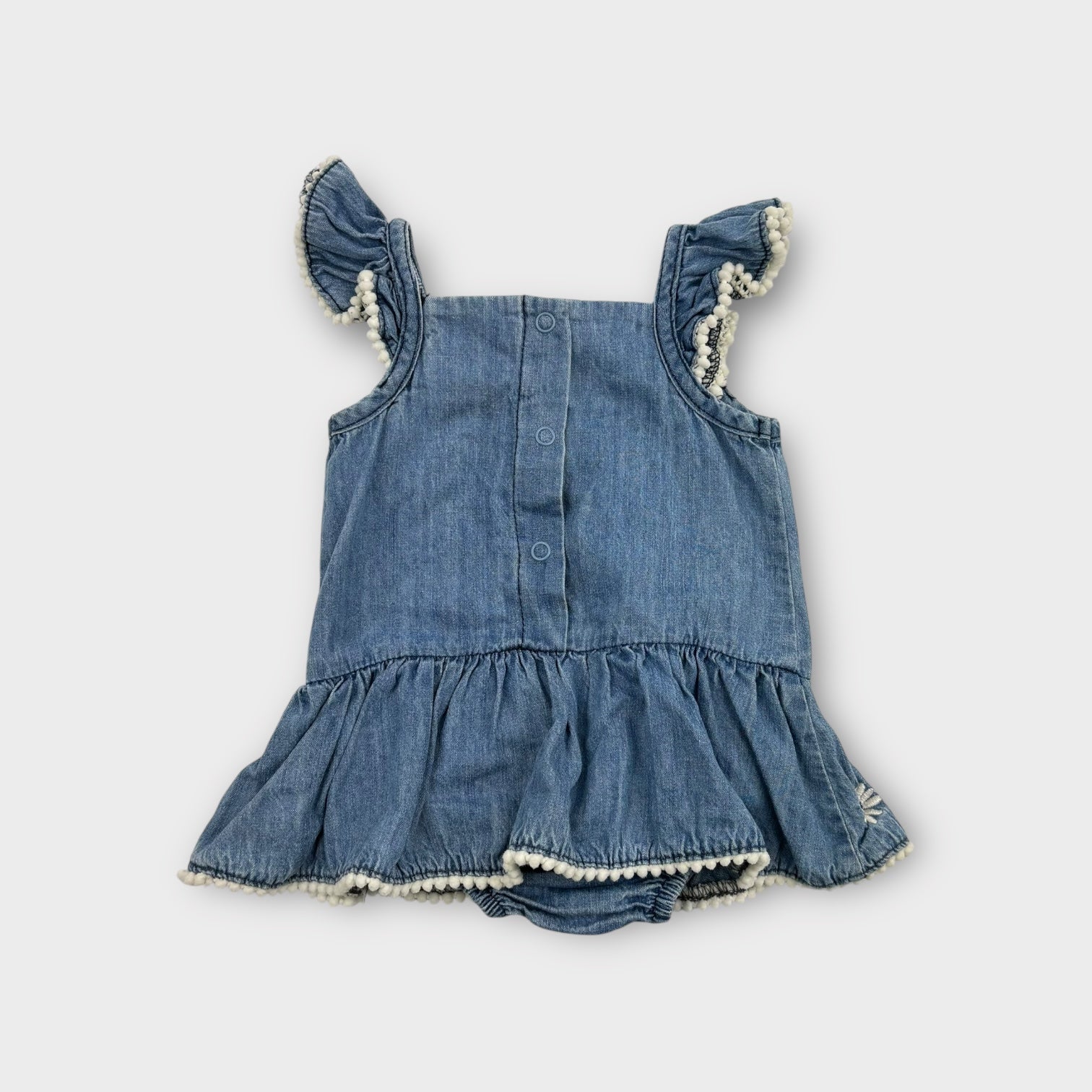 Calvin Klein Denim Bodysuit, Size 000