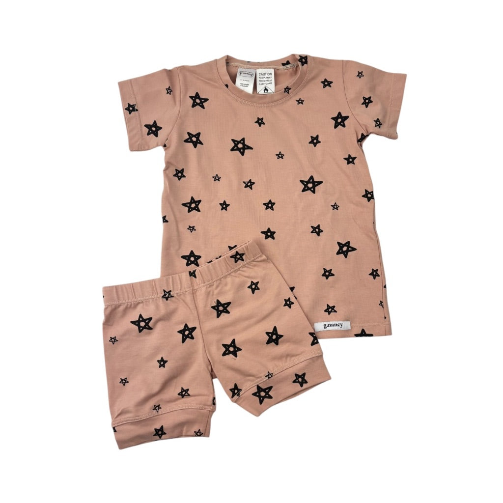G Nancy Pink Star Print Pyjamas, Size 9-18 months