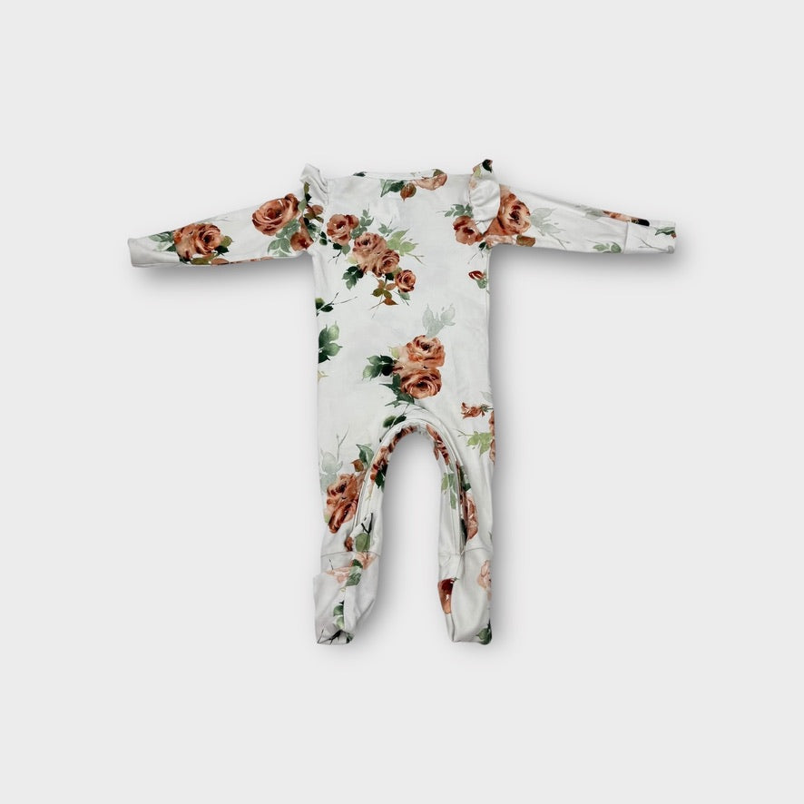 Snuggle Hunny Watercolor Flower Onesie, Size 000