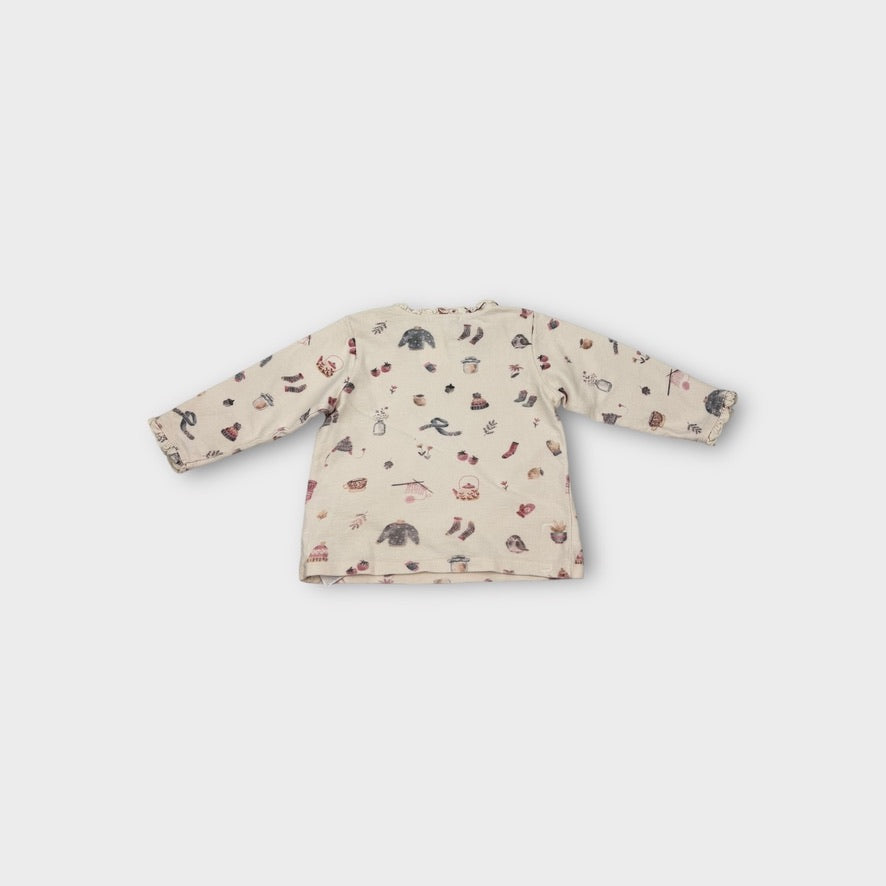Purebaby Cosy Motif Top, Size 1