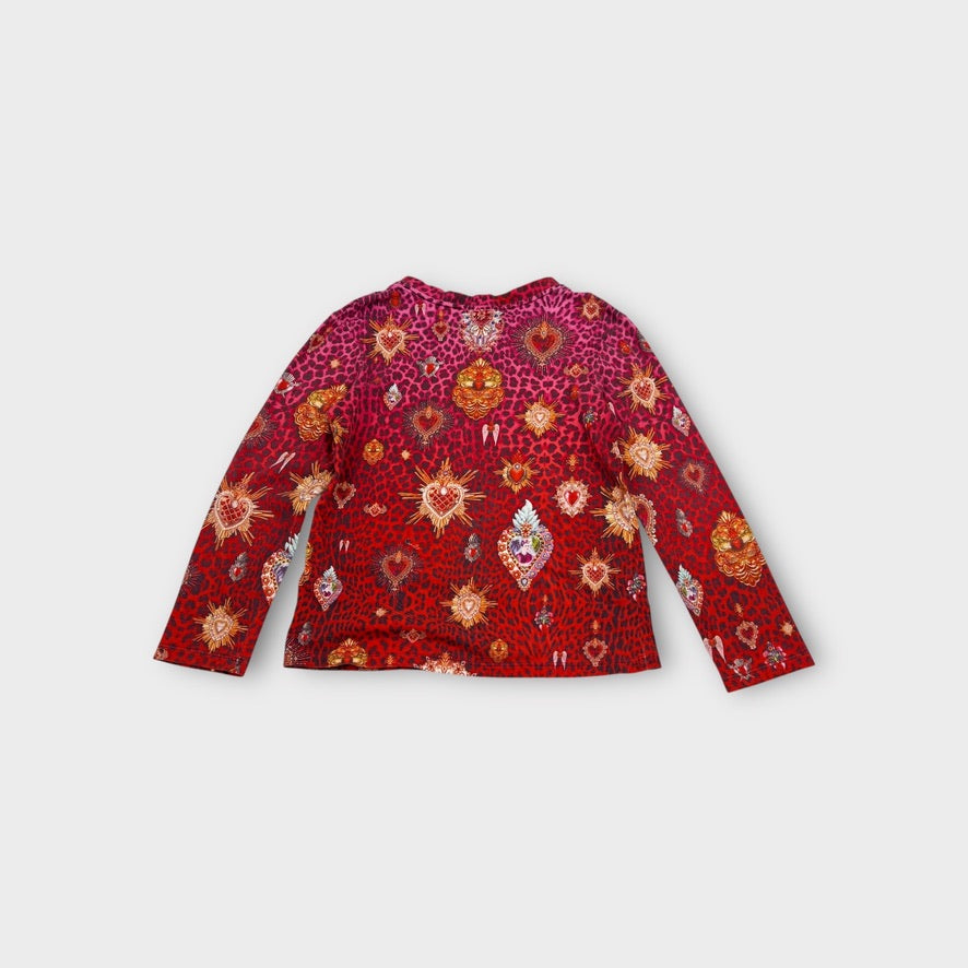 Milla by Camilla Skull Long Sleeve Top, Size 8