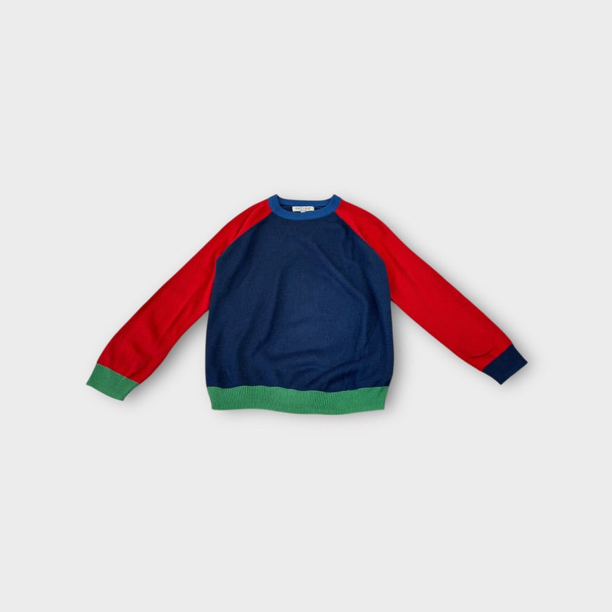M&S Indigo Collection Colour Block Jumper, Size 6-7