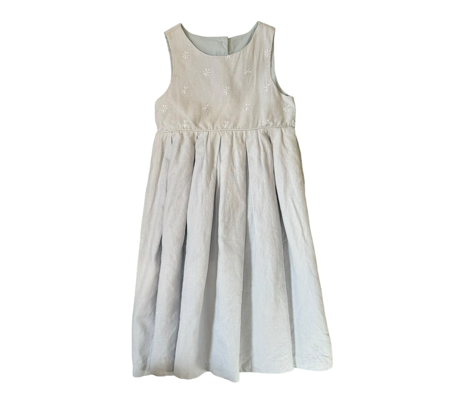 Victoria Rose Linen & Cotton Embroidered Dress, Size 6