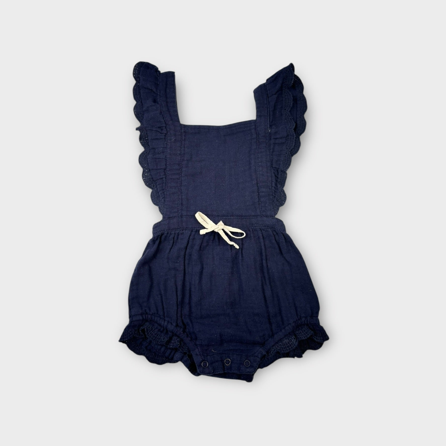 Jamie Kay Navy Muslin Romper, Size 2