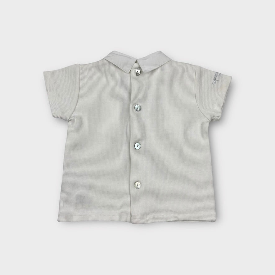 Les Bebes Ribbed Polo Top, Size 1