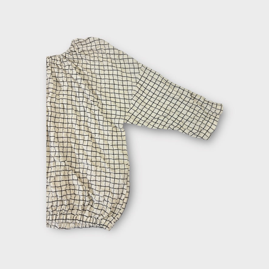 Long Sleeve Checkered Blouse, Size 5