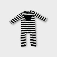 Huxbaby Stripe Bear Onesie, Size 1