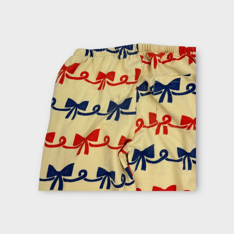 Bobo Choses Yellow Bow Sweatpants, Size 6-7