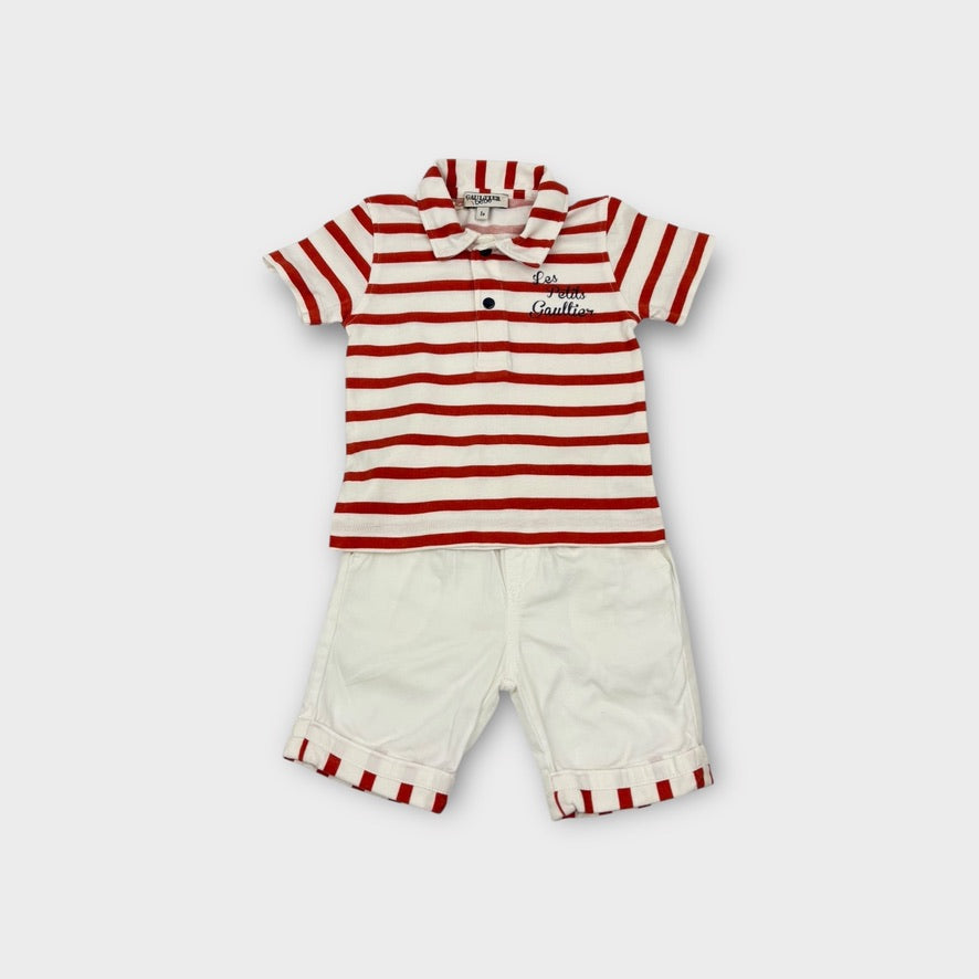 Gaultier Bebe Stripe Nautical Set, Size 1