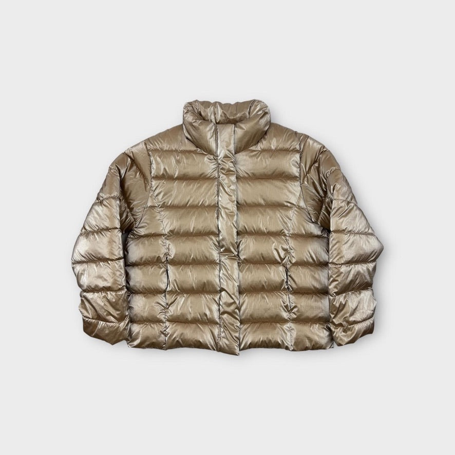 Zara Gold Metallic Puffer Jacket, Size 9-10