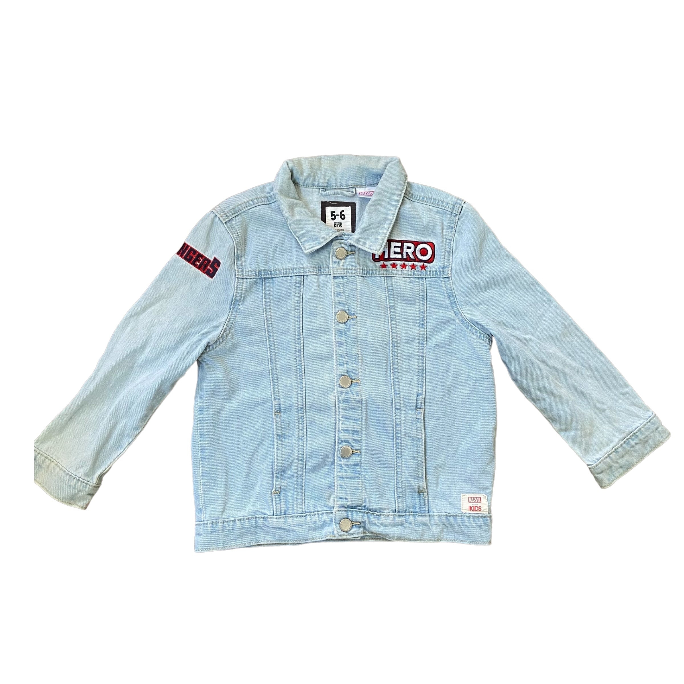 Cotton On Kids Avengers Denim Jacket, Size 5-6