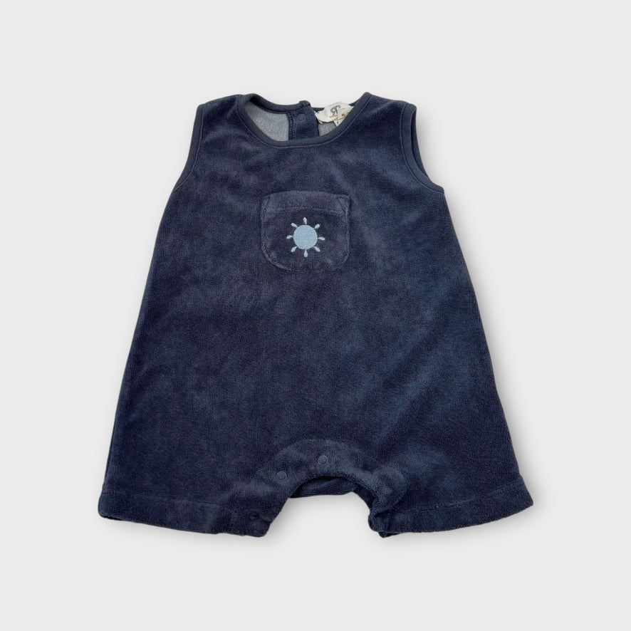 La Redoute Navy Terry Romper, Size 00