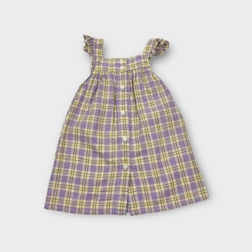 Little Morby Purple Check Dress, Size 2