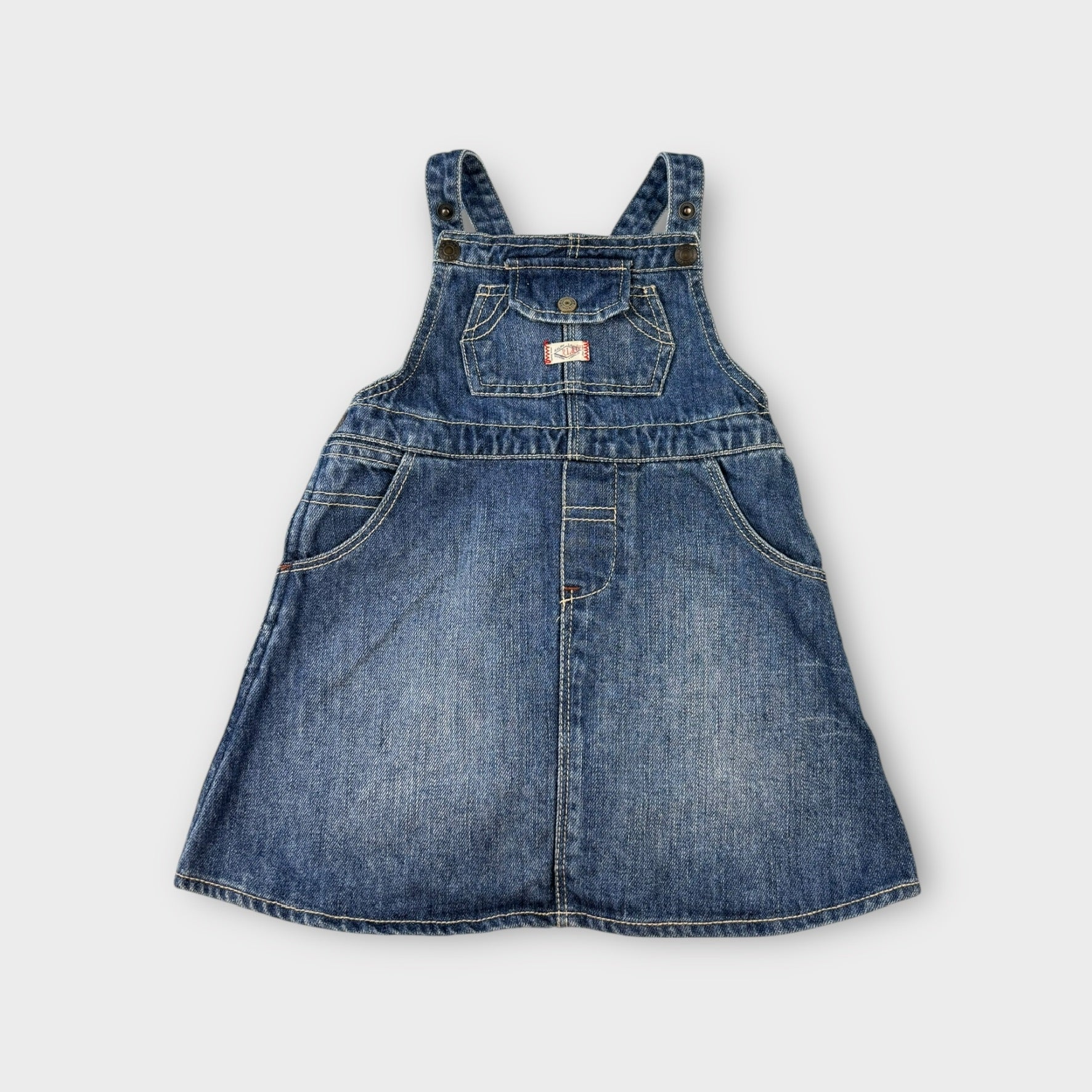 Ralph Lauren Denim Floral Ruffle Dress, Size 18M