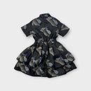 Caroline Bosman Elephant Ruffle Dress, Size 10