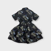 Caroline Bosman Elephant Ruffle Dress, Size 10