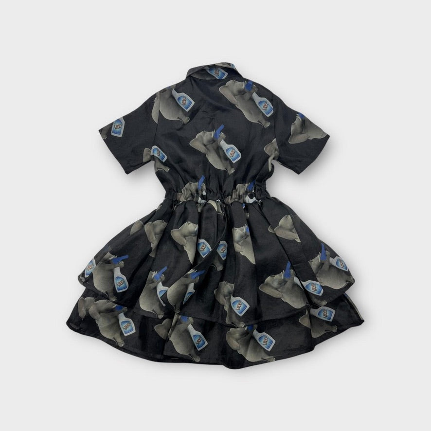 Caroline Bosman Elephant Ruffle Dress, Size 10