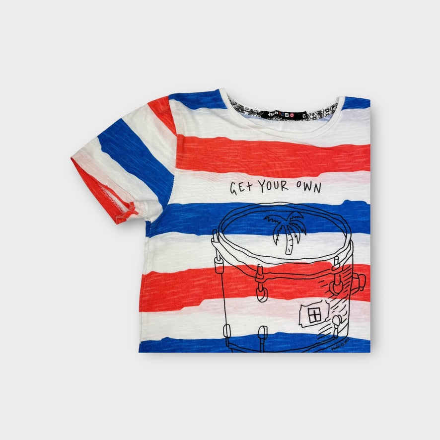 Ksubi Drum Print Top, Size 6