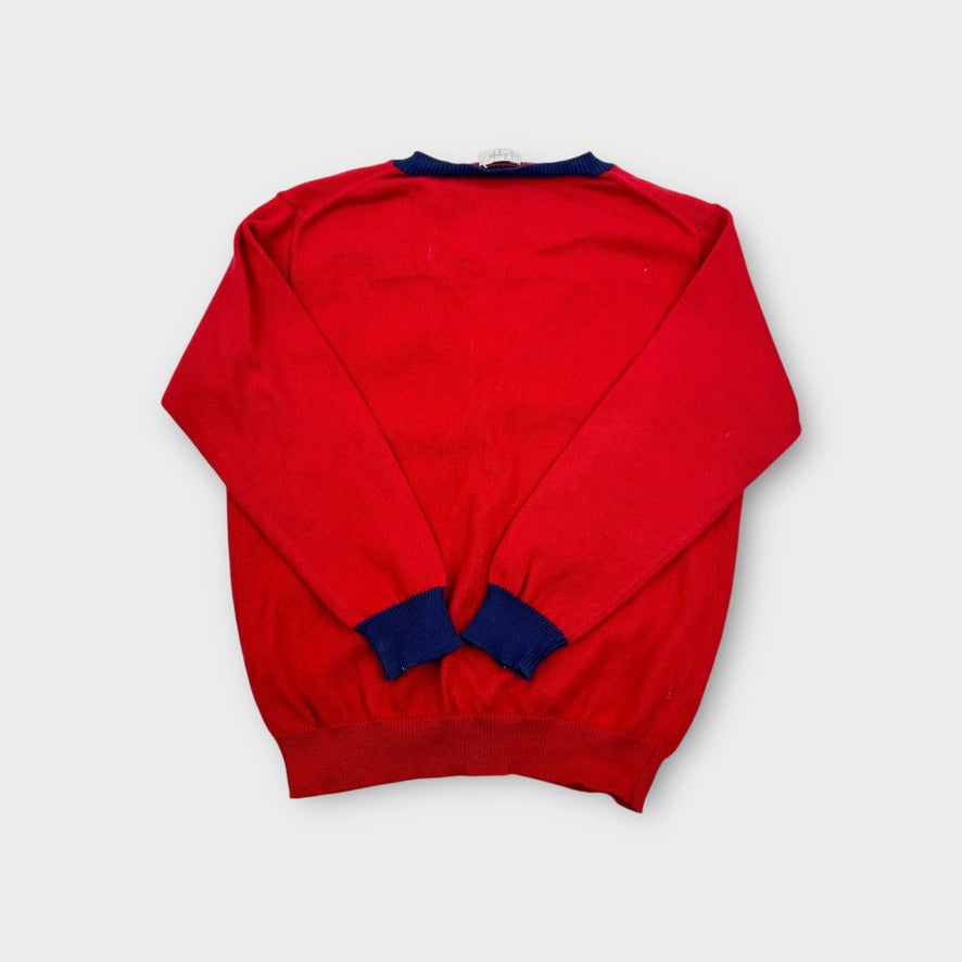 Il Gufo Red Knitted Cardigan, Size 4