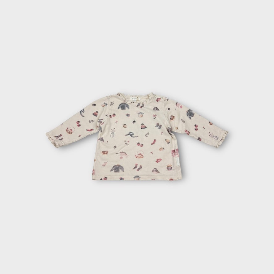 Purebaby Cosy Motif Top, Size 1