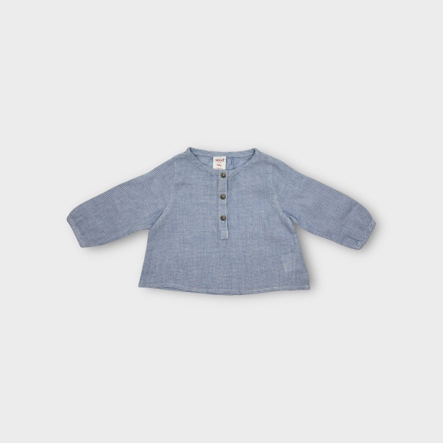 Seed Heritage Long Sleeve Check Top, Size 00