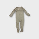Milly & Milo Merino Grey Ribbed Onesie, Size 000