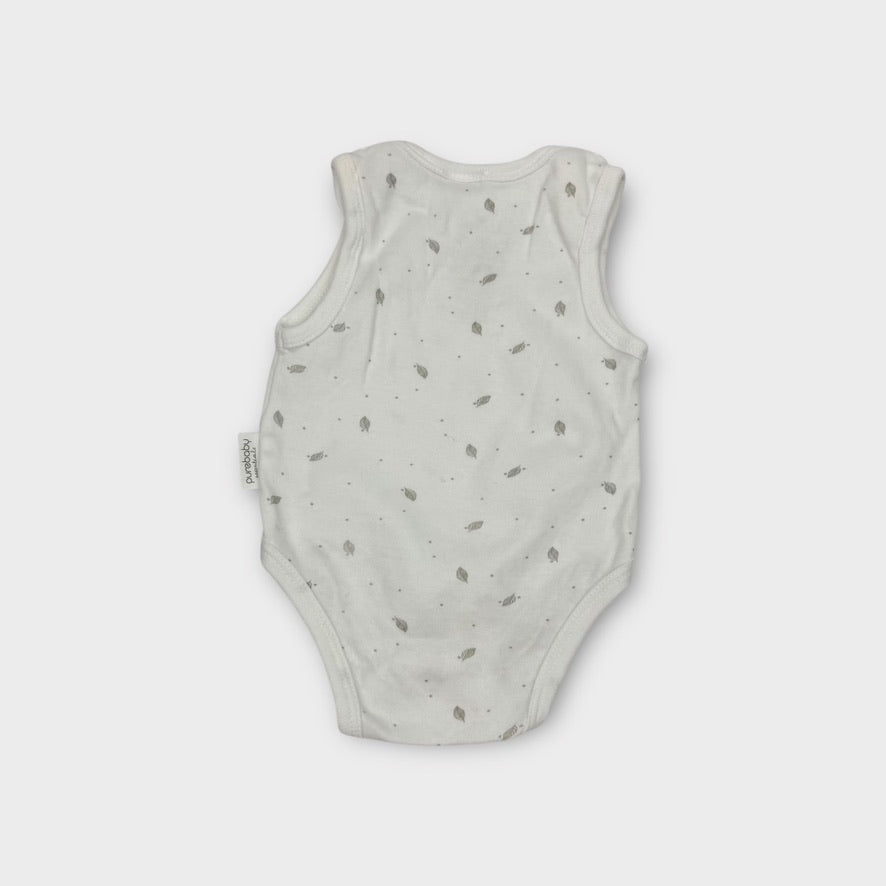 Purebaby Two Pack Bodysuit, Size NB