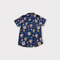 May Gibbs Navy Australian Christmas Shirt, Size 6