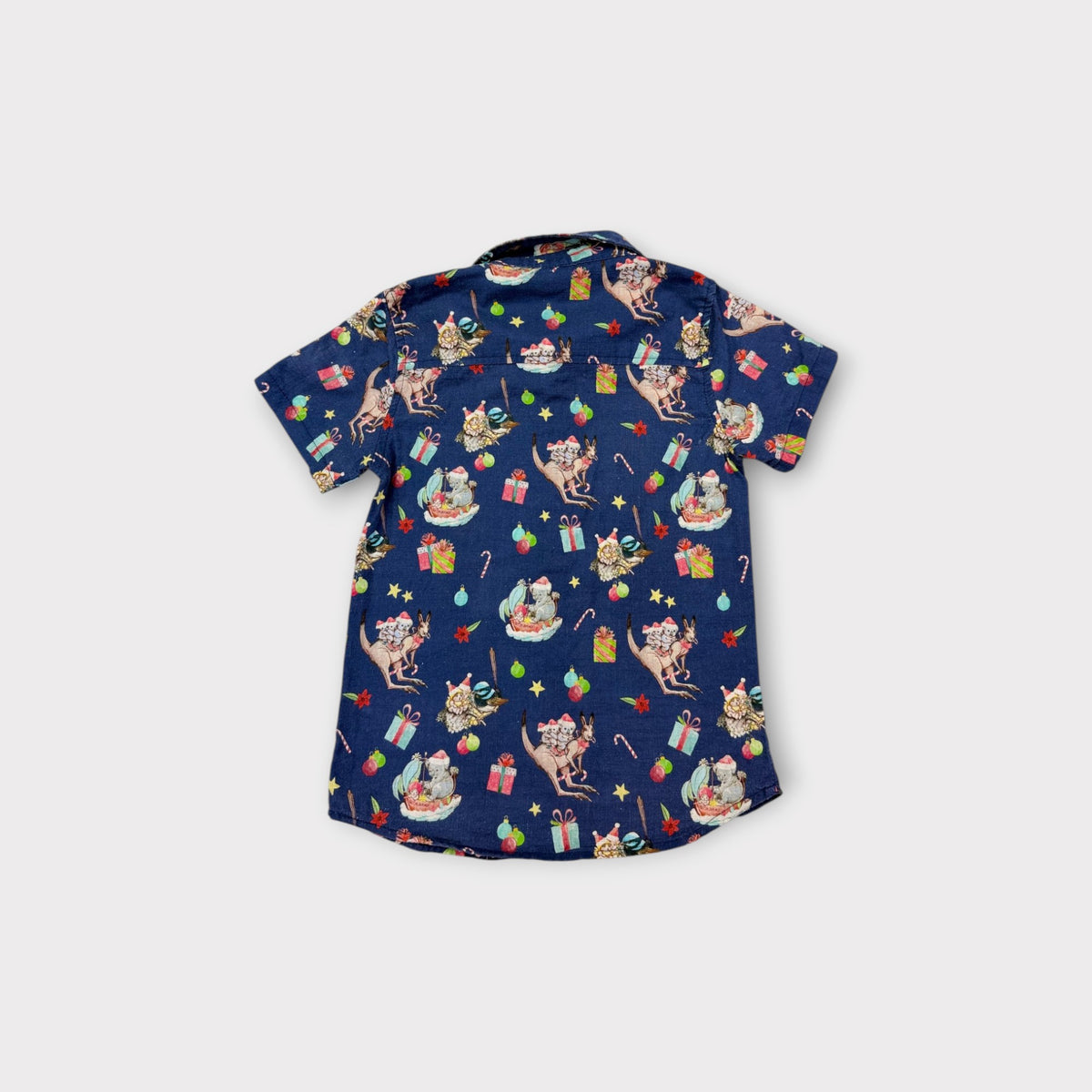 May Gibbs Navy Australian Christmas Shirt, Size 6