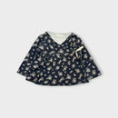 Jamie Kay Navy Floral Wrap Top, Size 0