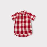 My Brother John Red Gingham Shirt, Size 5